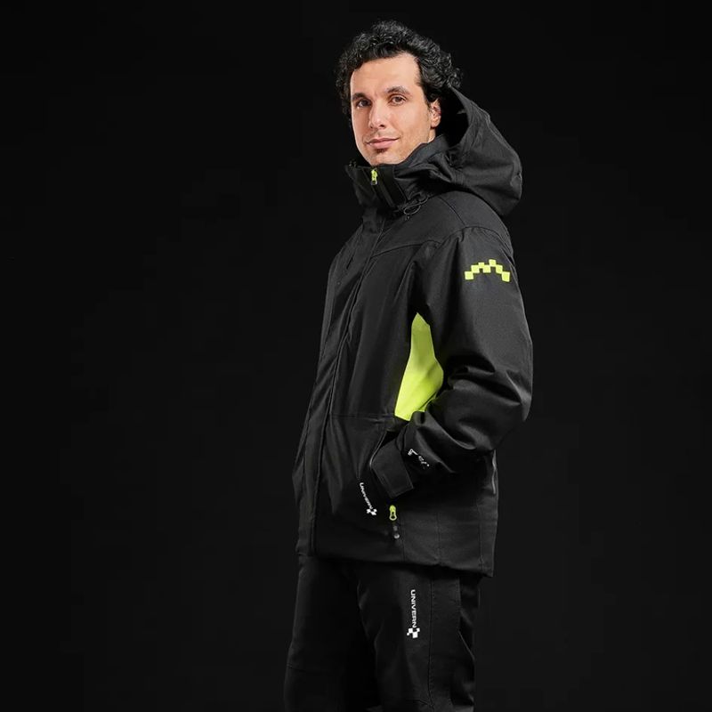 Univern Vinterjacka 8256 Protec Svart/Gul